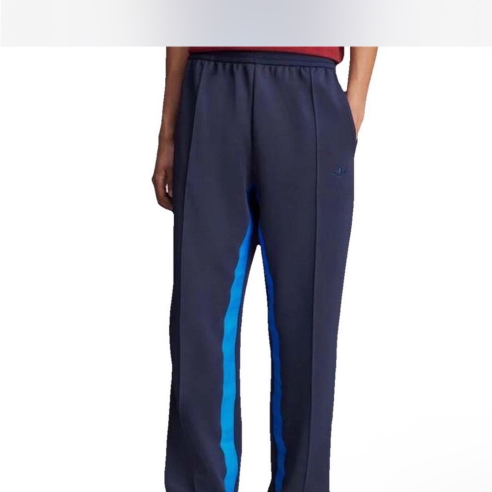 adidas x Wales Bonner PiqueTrack Pant  …Dark Blue Joggers with Light Blue Stripe